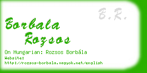 borbala rozsos business card