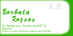 borbala rozsos business card